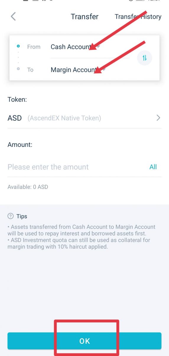 How to Transfer Assets in AscendEX